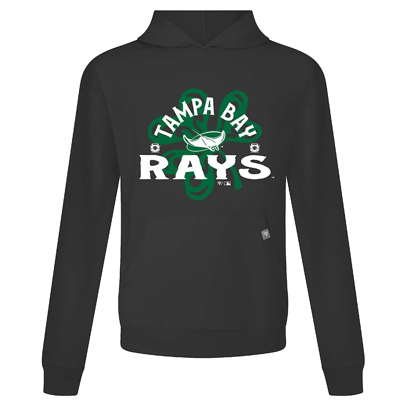 Sweat à capuche noir pour homme avec motif trèfle relais de la Saint-Patrick des Tampa Bay Rays Levelwear