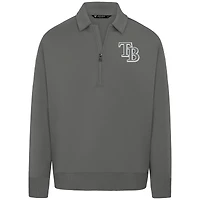 Men's Levelwear Gray Tampa Bay Rays Luxe Signature Quarter-Zip Pullover