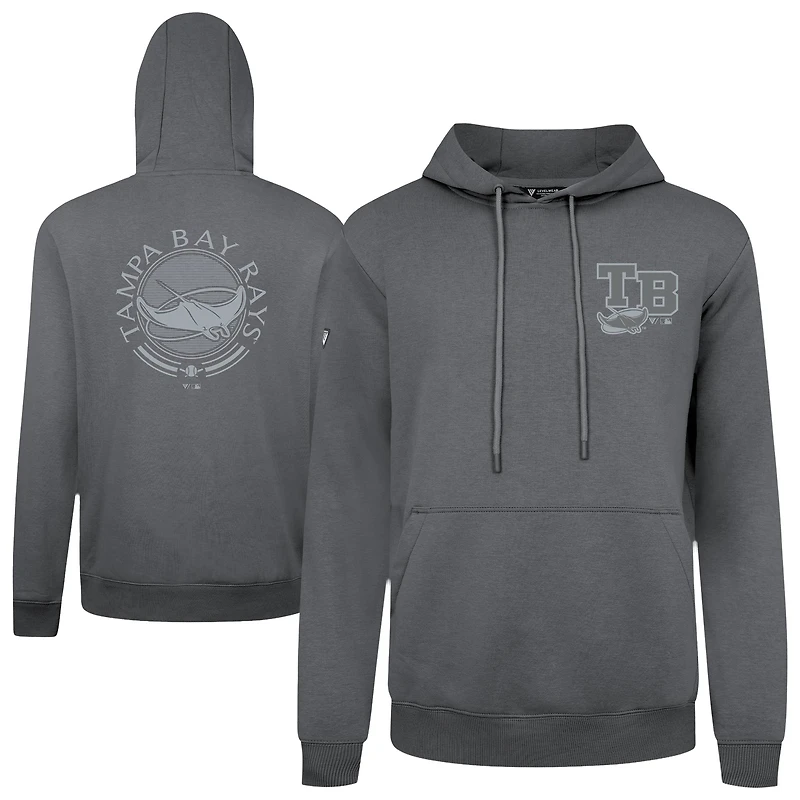 Men's Levelwear Gray Tampa Bay Rays Podium Valiant Pullover Hoodie