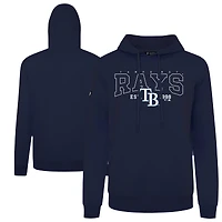 Men's Levelwear Navy Tampa Bay Rays Accolade Podium Textbook Pullover Hoodie