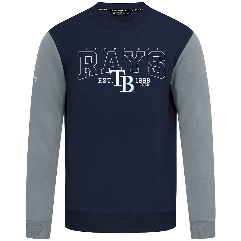 Men's Levelwear Navy Tampa Bay Rays Accolade Ultimate Textbook Pullover Sweatshirt