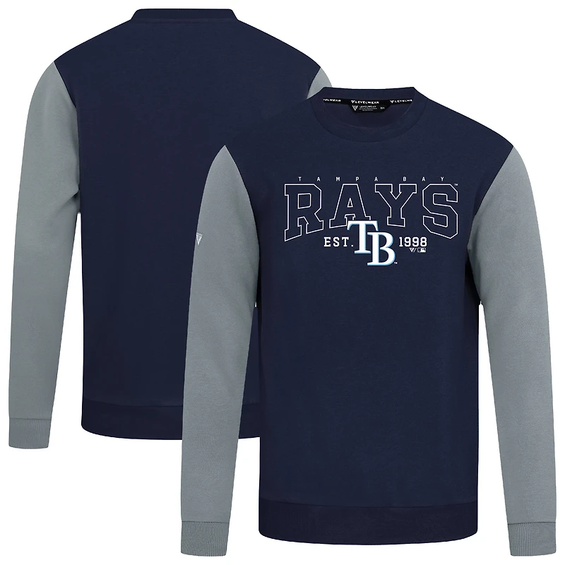 Men's Levelwear Navy Tampa Bay Rays Accolade Ultimate Textbook Pullover Sweatshirt