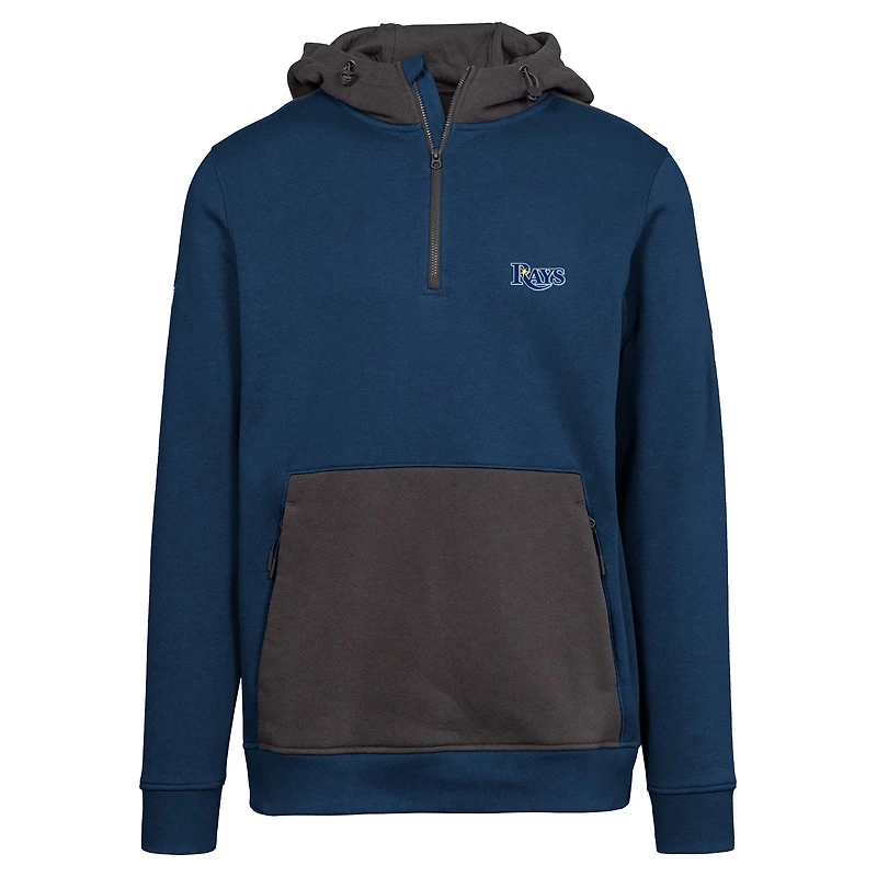 Sweat à capuche zippé quart de tour bleu marine Tampa Bay Rays Chicane Insignia 2.0 pour homme