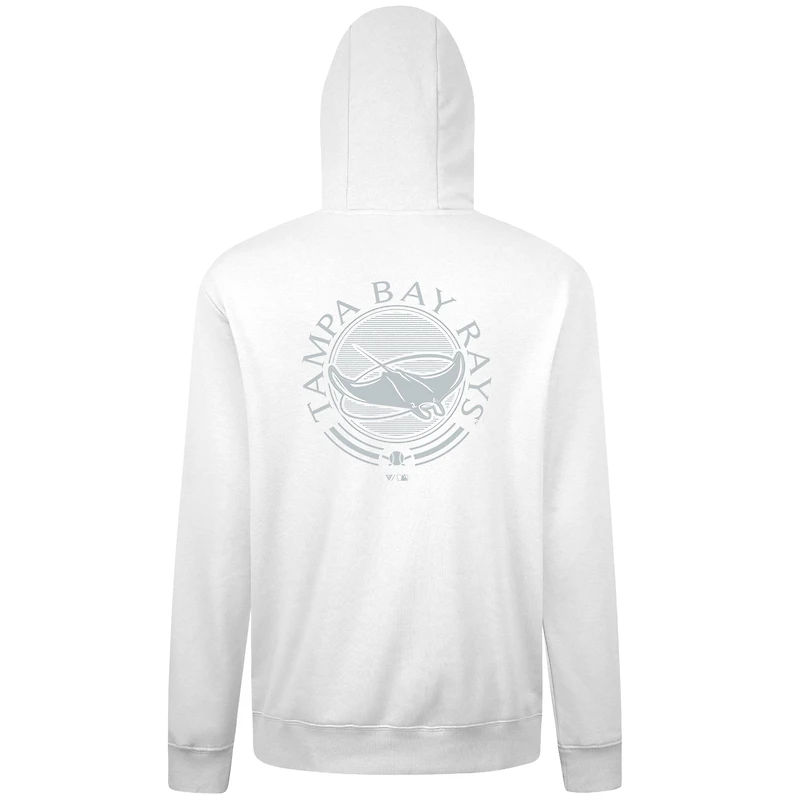 Men's Levelwear White Tampa Bay Rays Podium Grain Pullover Hoodie