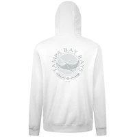 Men's Levelwear White Tampa Bay Rays Podium Grain Pullover Hoodie