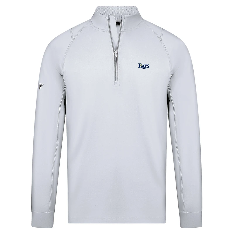Men's Levelwear White Tampa Bay Rays Theory Insignia 2.0 Quarter-Zip Pullover Top