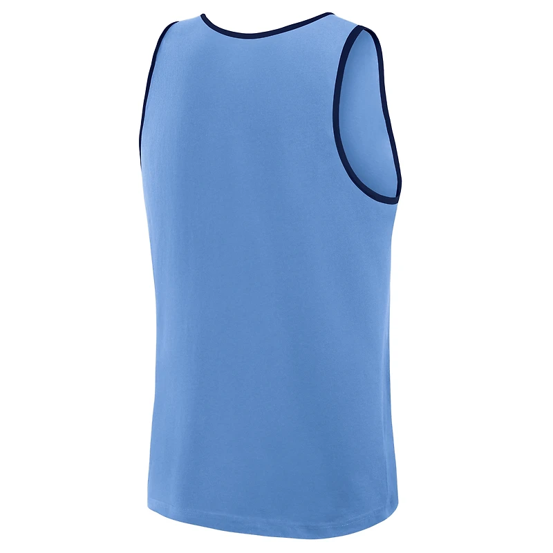 Débardeur athlétique bleu clair avec logo Tampa Bay Rays pour homme, succès inégalé