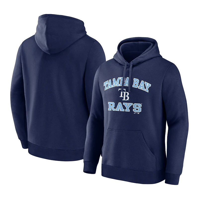 Sweat à capuche homme bleu marine Tampa Bay Rays Heart & Soul avec logo athlétique