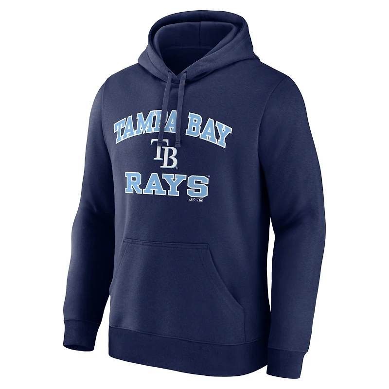 Sweat à capuche homme bleu marine Tampa Bay Rays Heart & Soul avec logo athlétique