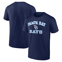 Men's Logo Athletic Navy Tampa Bay Rays Heart and Soul T-Shirt
