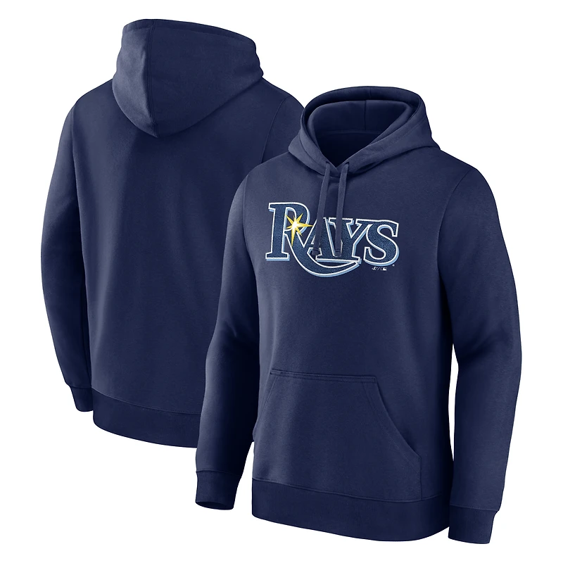 Sweat à capuche homme bleu marine avec logo Tampa Bay Rays