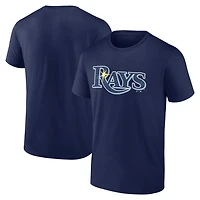 Men's Logo Athletic Navy Tampa Bay Rays Wordmark T-Shirt
