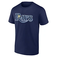 Men's Logo Athletic Navy Tampa Bay Rays Wordmark T-Shirt