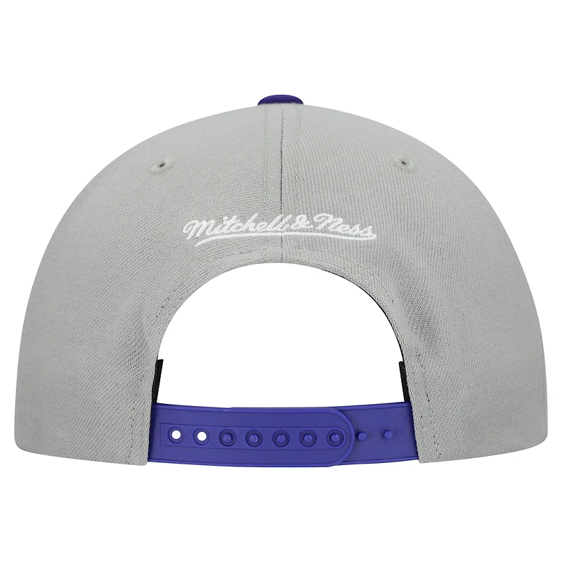 Casquette snapback basique Mitchell & Ness grise pour homme, collection Cooperstown, Tampa Bay Rays