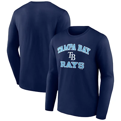 Men's  Navy Tampa Bay Rays Heart & Soul Long Sleeve T-Shirt