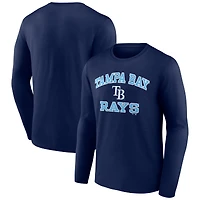 Men's  Navy Tampa Bay Rays Heart & Soul Long Sleeve T-Shirt