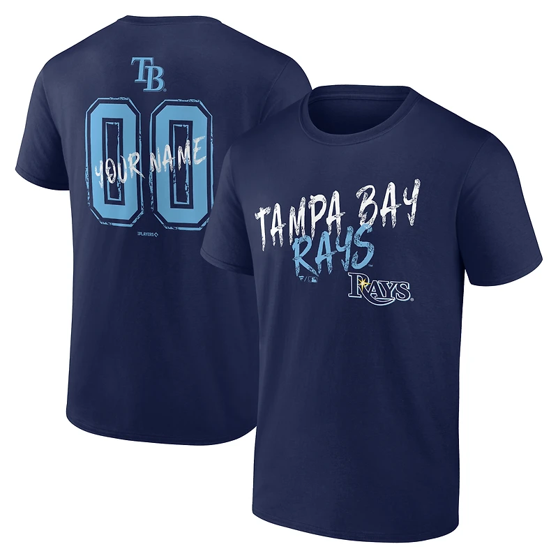 Men's Navy Tampa Bay Rays  Hustle Personalized Name & Number T-Shirt
