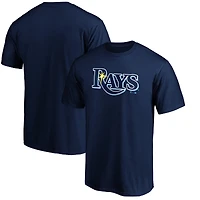 T-shirt bleu marine pour homme avec logo officiel des Rays de Tampa Bay