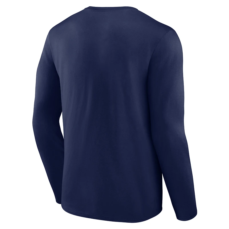 T-shirt à manches longues bleu marine Tampa Bay Rays Team Lockup pour homme