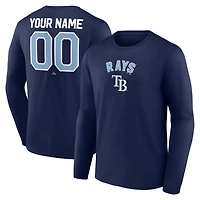 T-shirt à manches longues personnalisé bleu marine Tampa Bay Rays Winning Streak pour homme