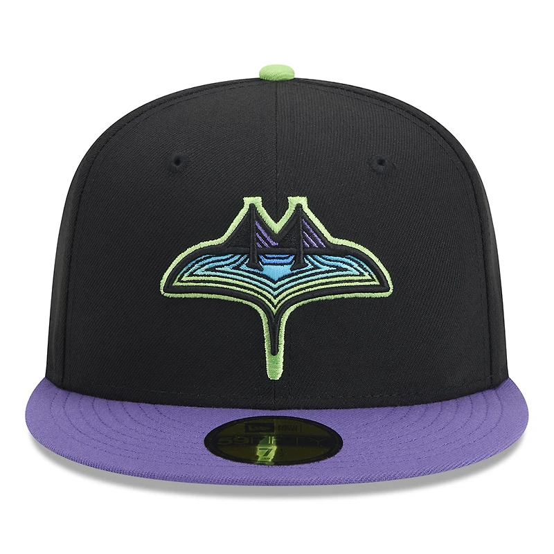 Casquette ajustée 59FIFTY Tampa Bay Rays 2024 City Connect New Era pour homme, noire