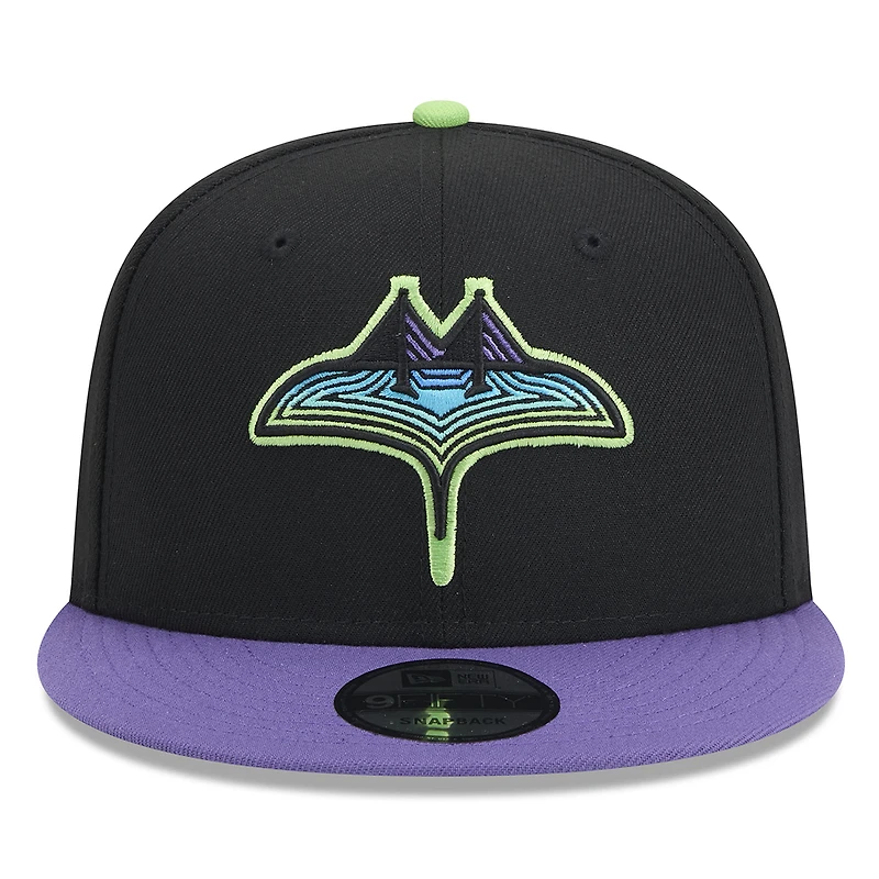 Casquette Snapback 9FIFTY Tampa Bay Rays 2024 City Connect New Era noire pour homme