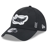 Casquette New Era noire Tampa Bay Rays 2024 Clubhouse 39THIRTY Flex pour homme