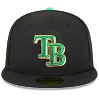 Men's New Era  Black Tampa Bay Rays 2026 St. Patrick's Day 59FIFTY Fitted Hat