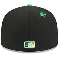 Casquette ajustée New Era noire Tampa Bay Rays 2026 Saint-Patrick 59FIFTY pour homme