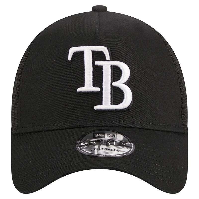 Casquette réglable A-Frame 9FORTY Trucker des Rays de Tampa Bay New Era pour homme, noire