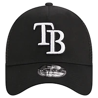 Casquette réglable A-Frame 9FORTY Trucker des Rays de Tampa Bay New Era pour homme, noire