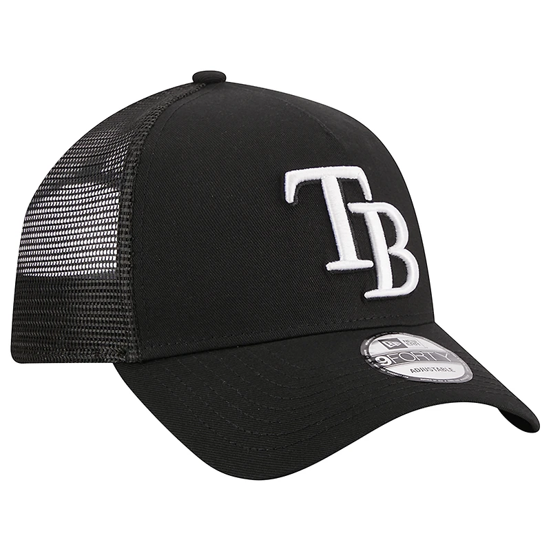 Casquette réglable A-Frame 9FORTY Trucker des Rays de Tampa Bay New Era pour homme, noire