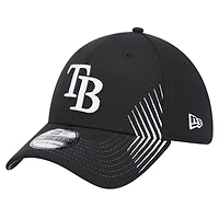 Casquette flexible Active Dash Mark 39THIRTY des Rays de Tampa Bay New Era pour hommes, noire