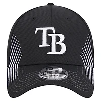Casquette flexible Active Dash Mark 39THIRTY des Rays de Tampa Bay New Era pour hommes, noire
