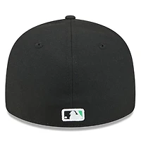 Casquette ajustée à profil bas 59FIFTY noire New Era pour homme, modèle Temple de la renommée du baseball des Rays Tampa Bay