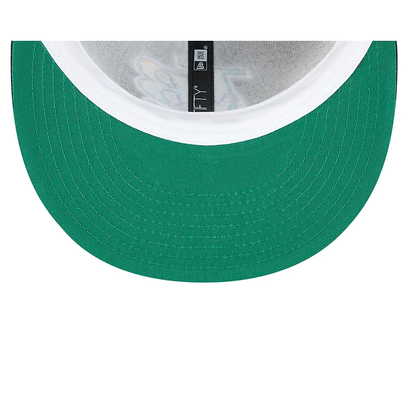 Casquette ajustable New Era noire 9FIFTY pour homme, motif rétro du Temple de la renommée baseball des Rays Tampa Bay