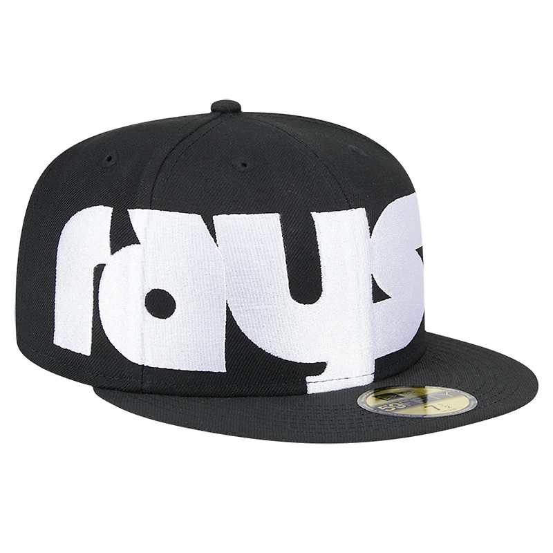 Casquette ajustée 59FIFTY sous-visière à carreaux Tampa Bay Rays New Era pour homme noire