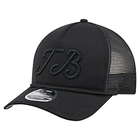 Casquette camionneur ajustable New Era noire Tampa Bay Rays City Initial 9FORTY A-Frame M-Crown pour homme