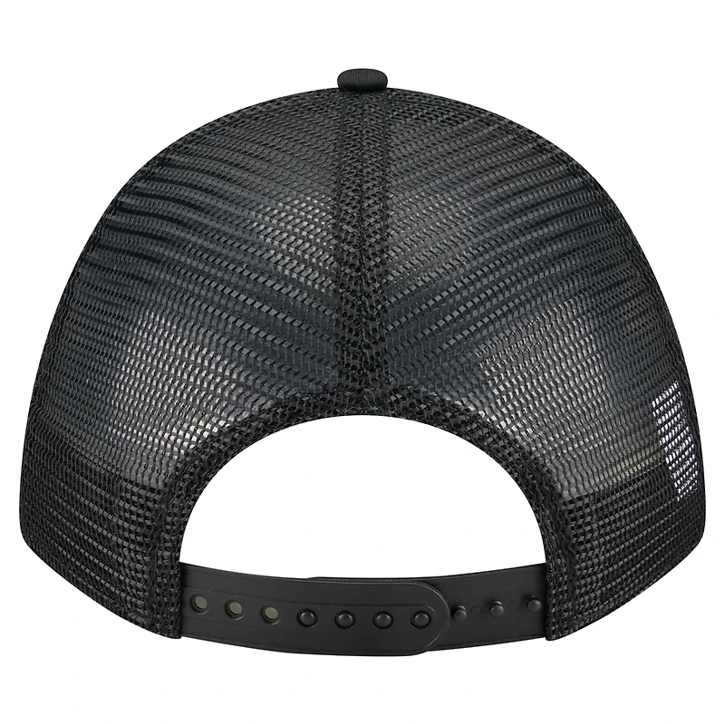 Casquette camionneur ajustable New Era noire Tampa Bay Rays City Initial 9FORTY A-Frame M-Crown pour homme