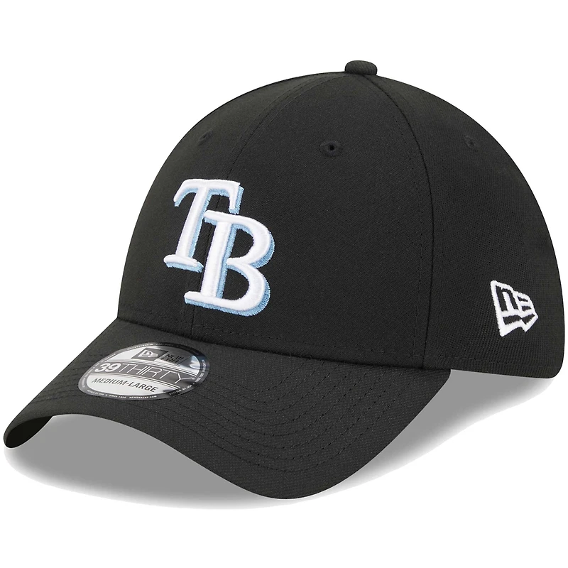 Casquette Flex 39THIRTY pour homme avec logo noir des Rays de Tampa Bay New Era