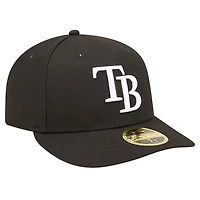 Men's New Era Black Tampa Bay Rays Low Profile 59FIFTY Fitted Hat