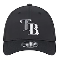 Men's New Era  Black Tampa Bay Rays Metallic 39THIRTY M-Crown Flex Hat