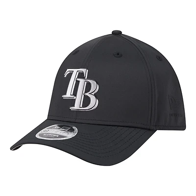 Men's New Era Black Tampa Bay Rays Metallic 39THIRTY M-Crown Flex Hat