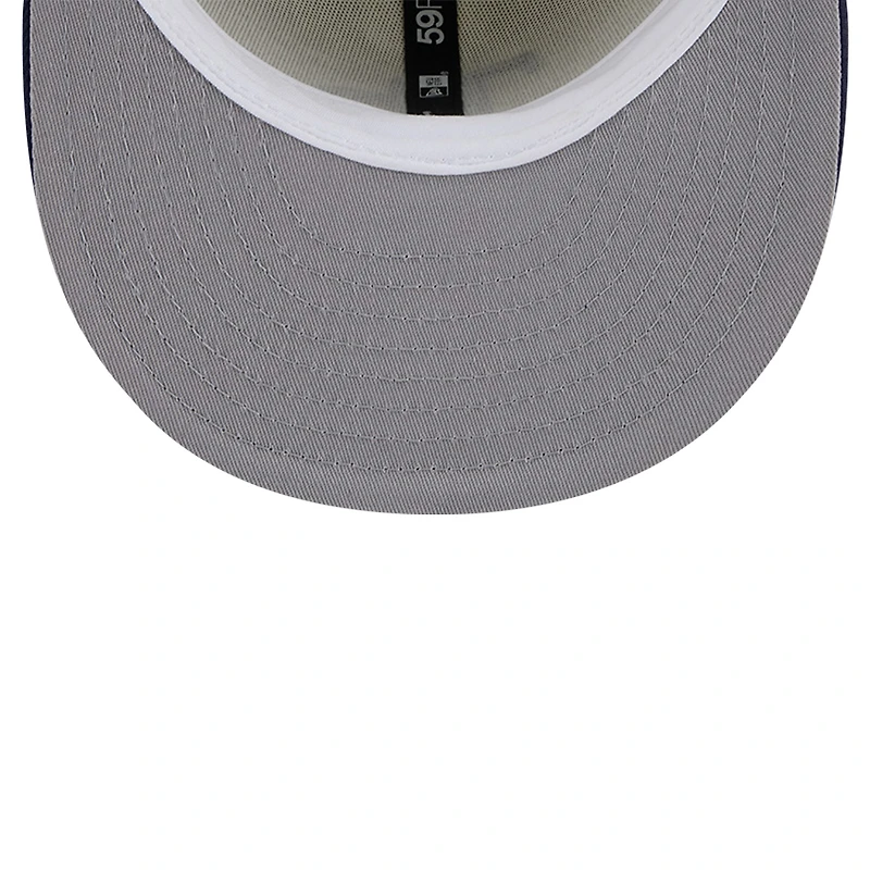 Casquette ajustée New Era 59FIFTY Chrome pour homme des Tampa Bay Rays de couleur crème