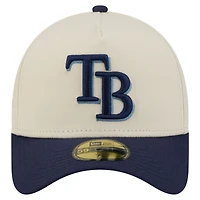 Men's New Era  Cream Tampa Bay Rays Chrome A-Frame 59FORTY Fitted Hat