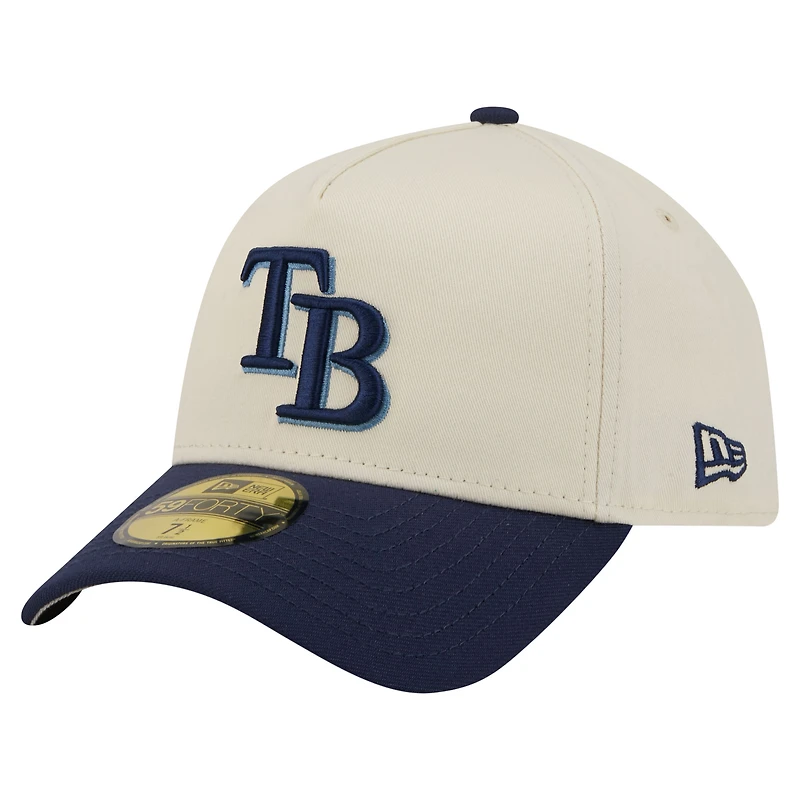 Casquette ajustée New Era crème Tampa Bay Rays 59FORTY pour homme