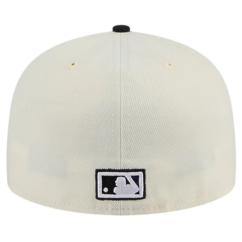 Casquette ajustée 59FIFTY chromée New Era pour hommes, Tampa Bay Rays Cooperstown Collection