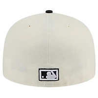 Casquette ajustée 59FIFTY chromée New Era pour hommes, Tampa Bay Rays Cooperstown Collection