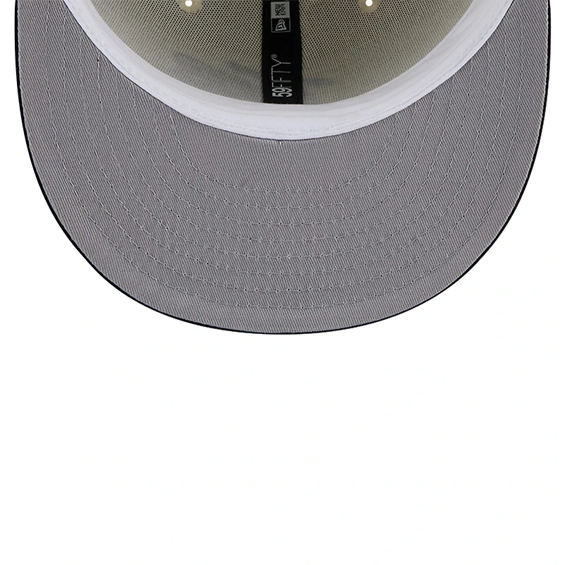 Casquette ajustée 59FIFTY chromée New Era pour hommes, Tampa Bay Rays Cooperstown Collection