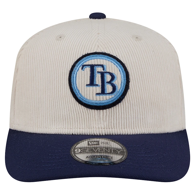 Men's New Era Cream Tampa Bay Rays Loyal 9SEVENTY Adjustable Hat